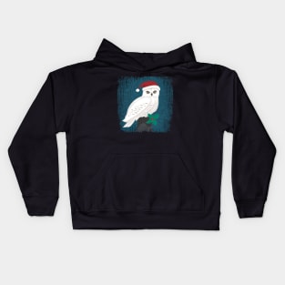 Santa Snowy Owl Kids Hoodie